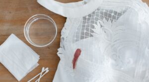 Treat specific stains - Wedding Dress Cleaning